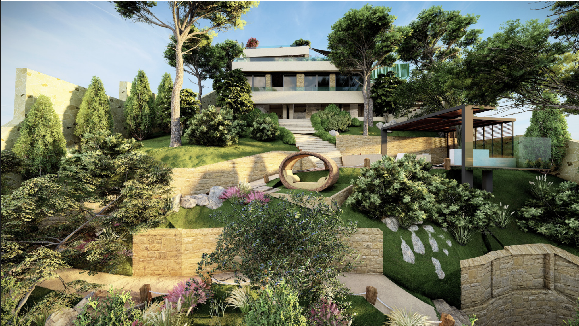 Villa Bouganvilleas garden and landscape design