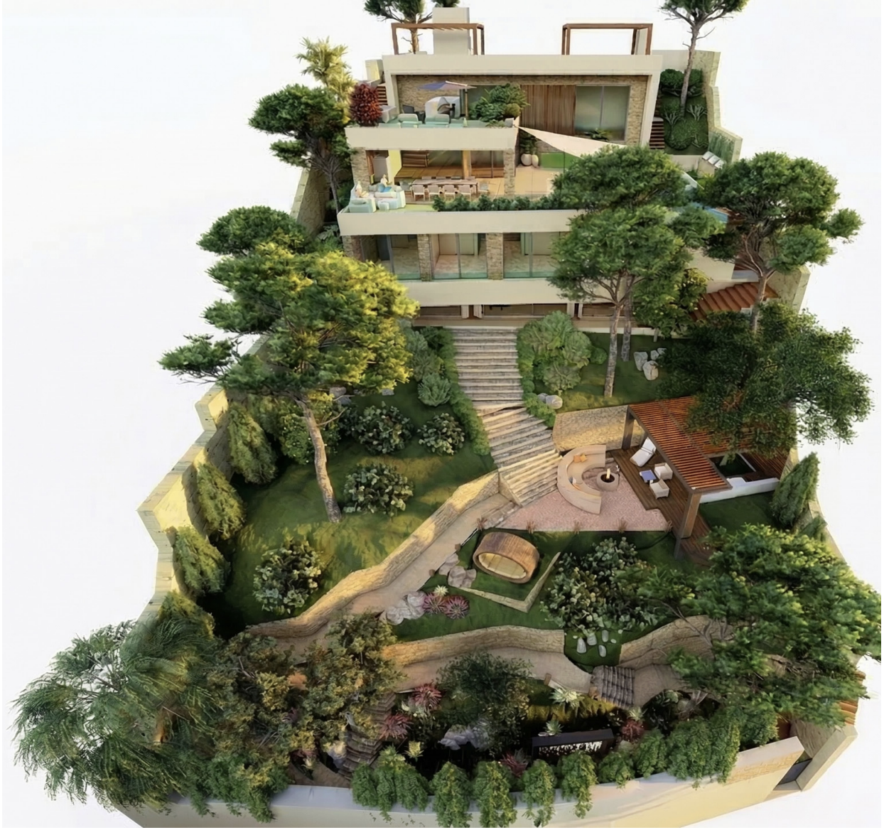 Villa Bouganvilleas isometric overview
