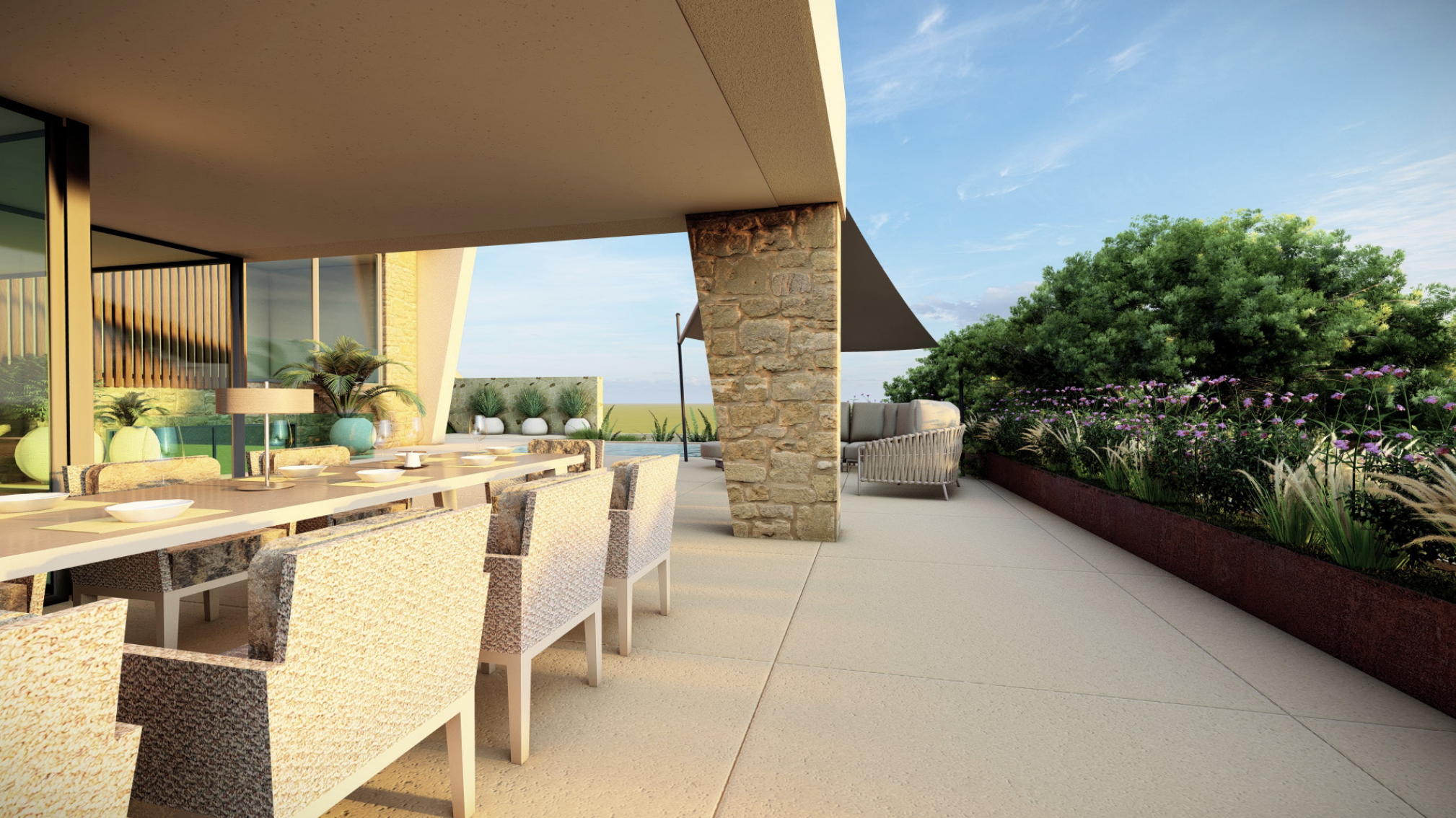 Villa Bouganvilleas terrace and outdoor dining