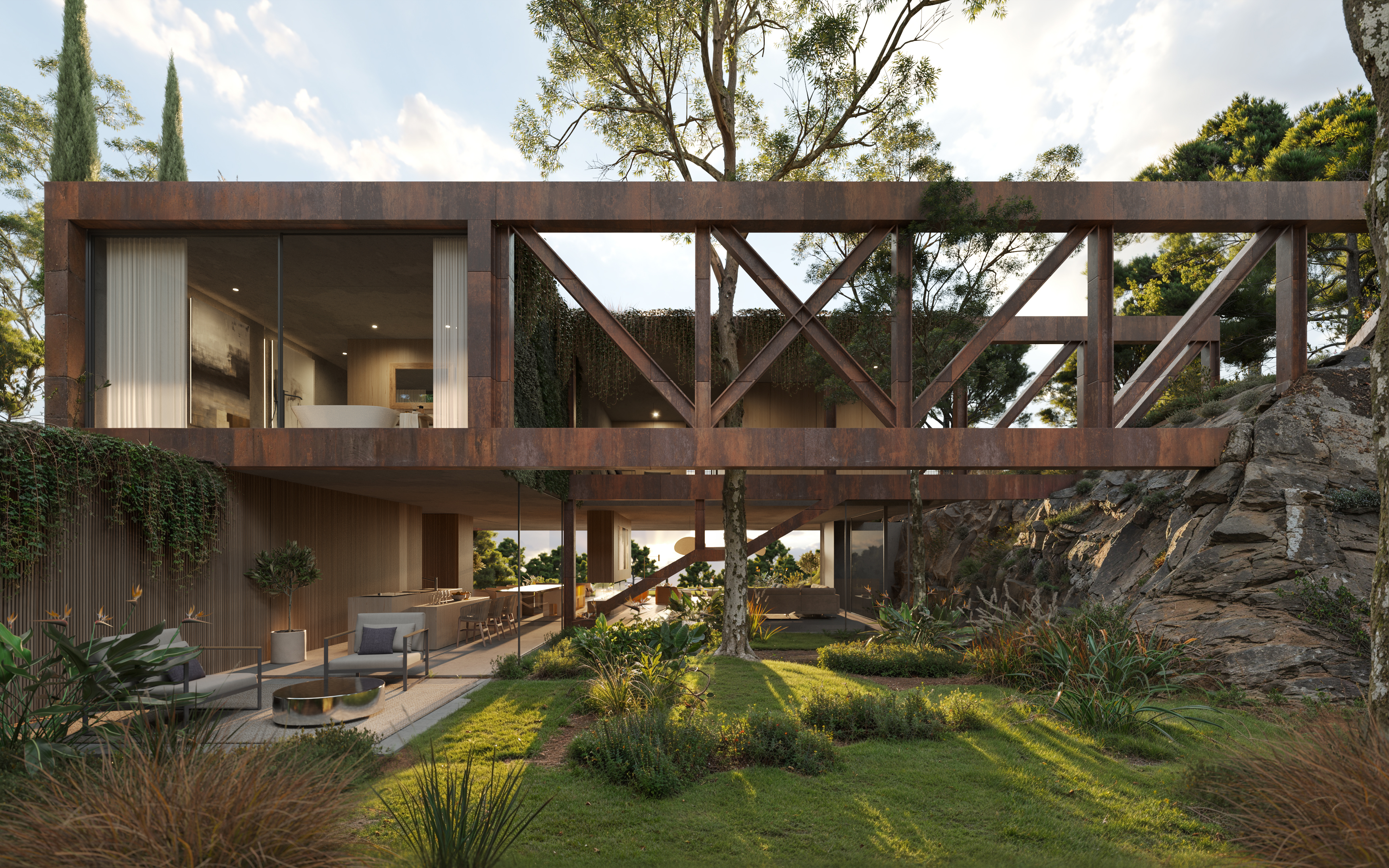 Villa El Cantal garden facade